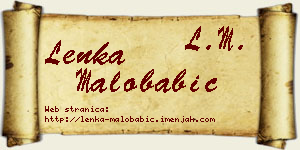 Lenka Malobabić vizit kartica